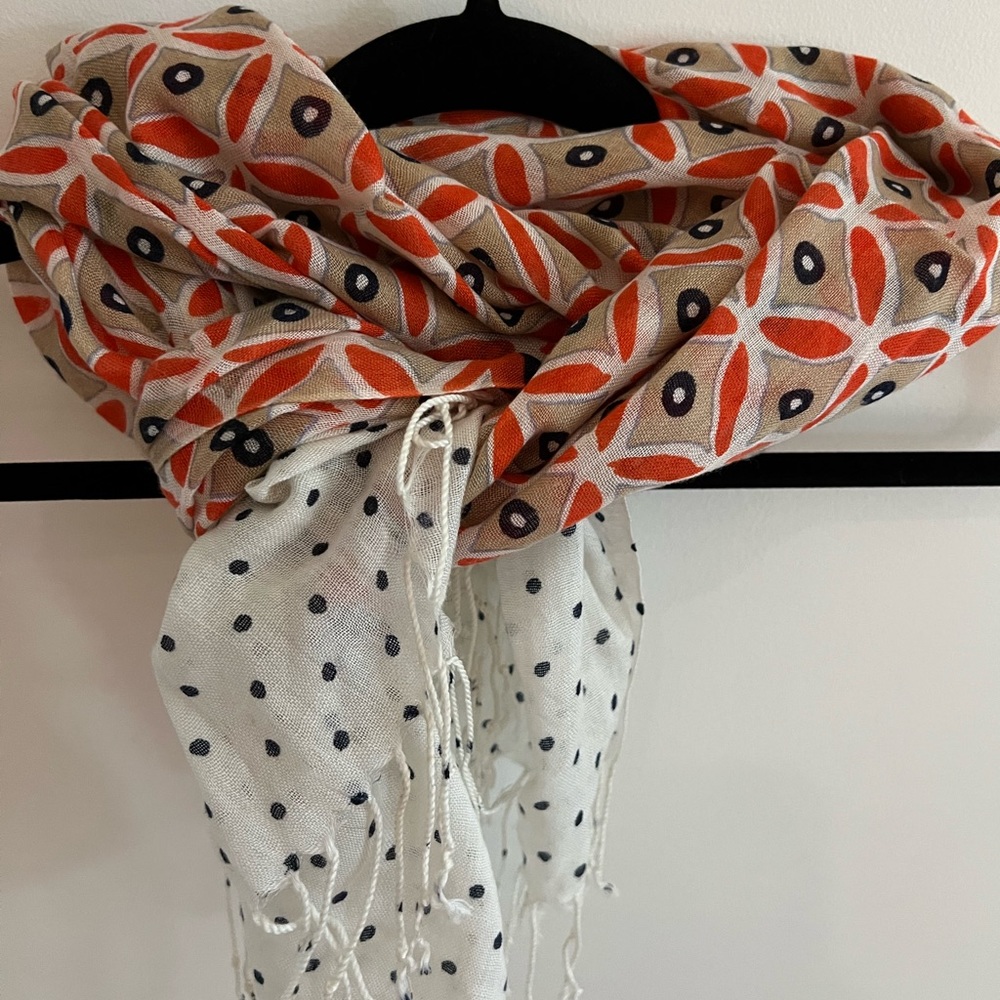 Scarf | red, blue & white